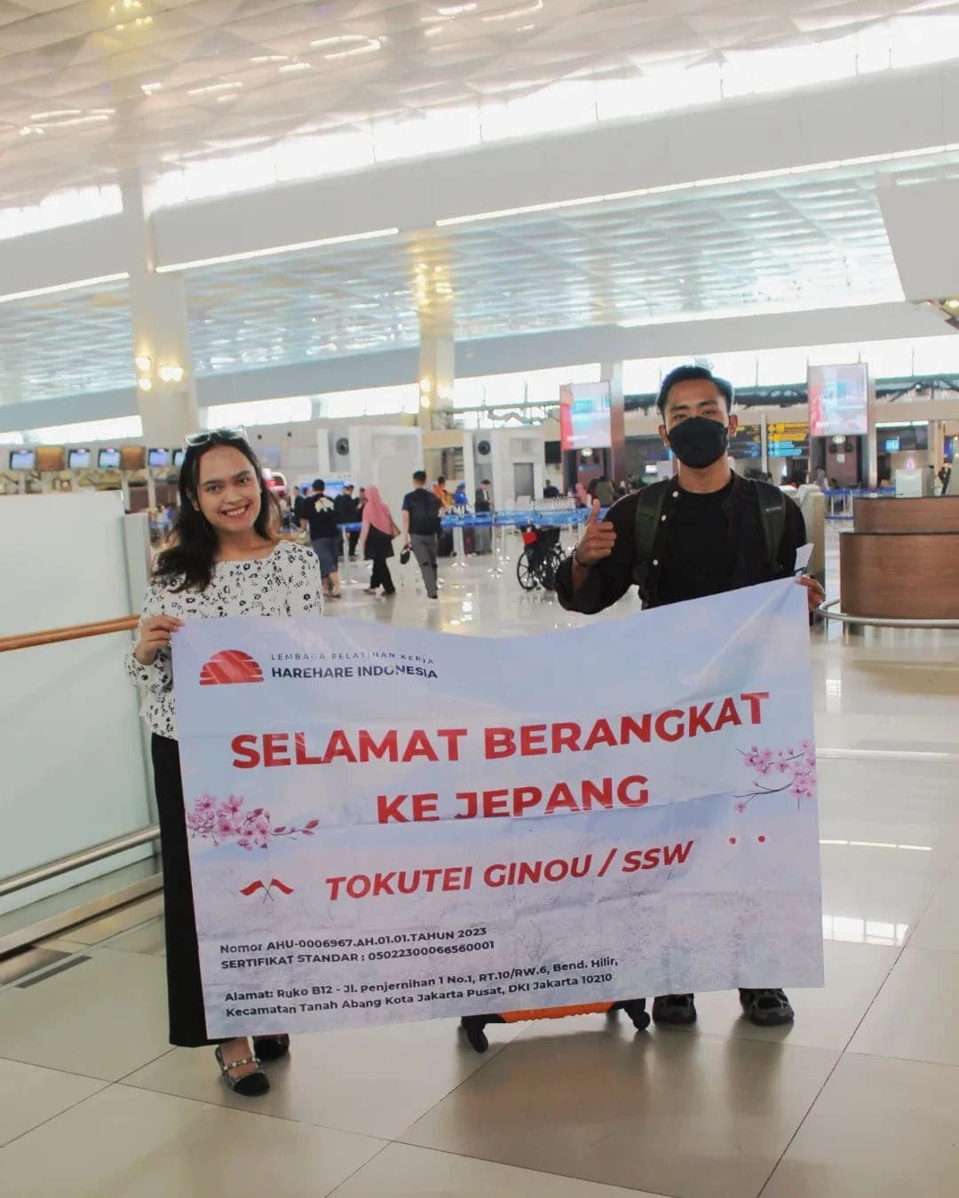 Keberangkatan ke Jepang